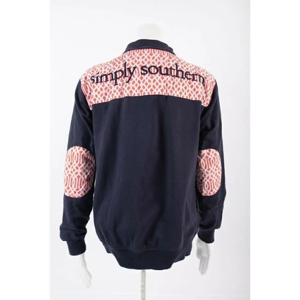 Simply Southern Womens Jacket S Navy Pullover - Picture 4 of 6